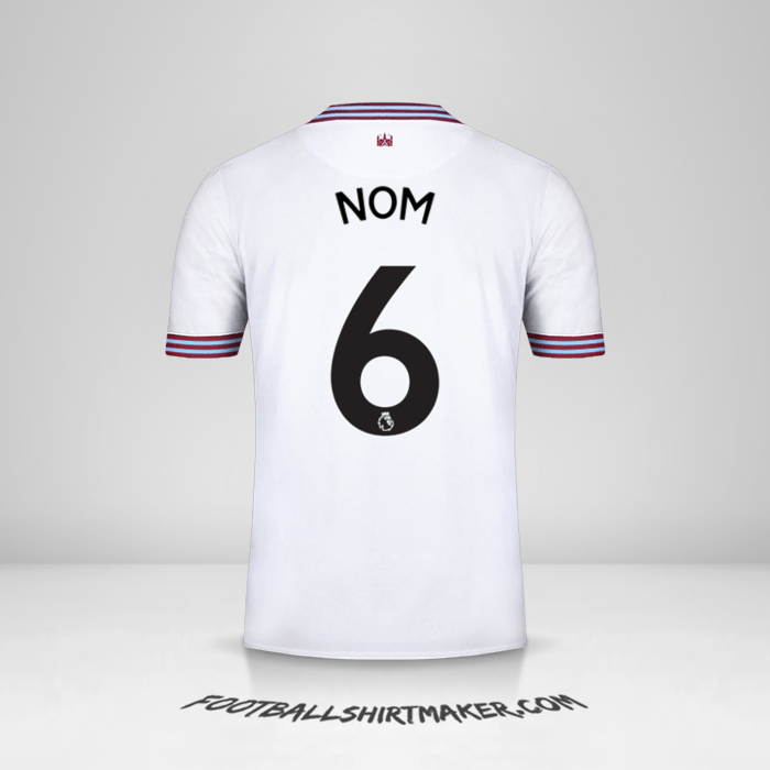 Maillot West Ham United FC 2019/20 Extérieur -  nom - 6