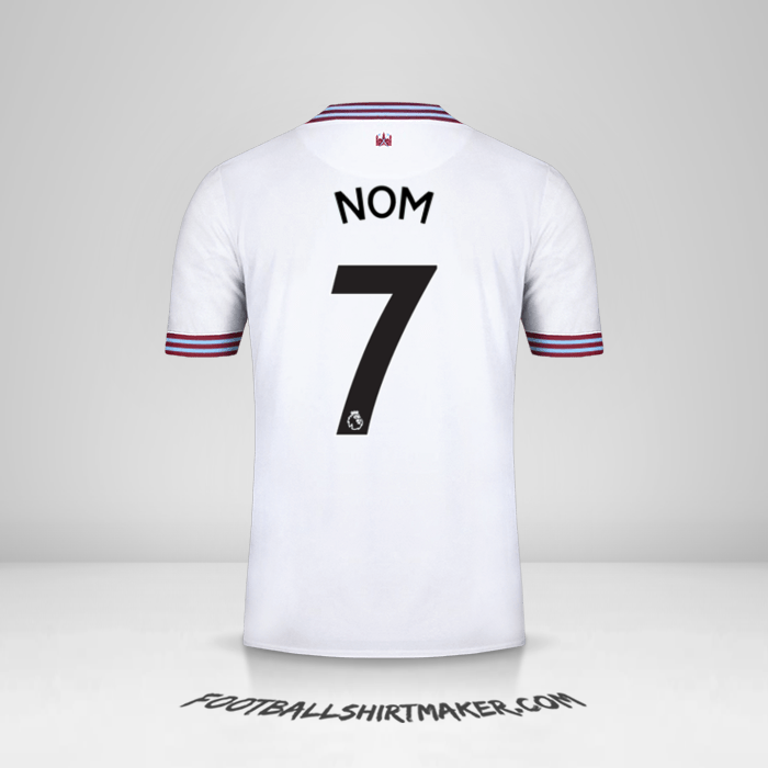 Maillot West Ham United FC 2019/20 Extérieur -  nom - 7