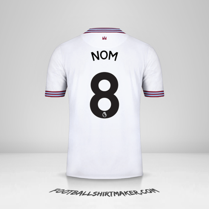 Maillot West Ham United FC 2019/20 Extérieur -  nom - 8