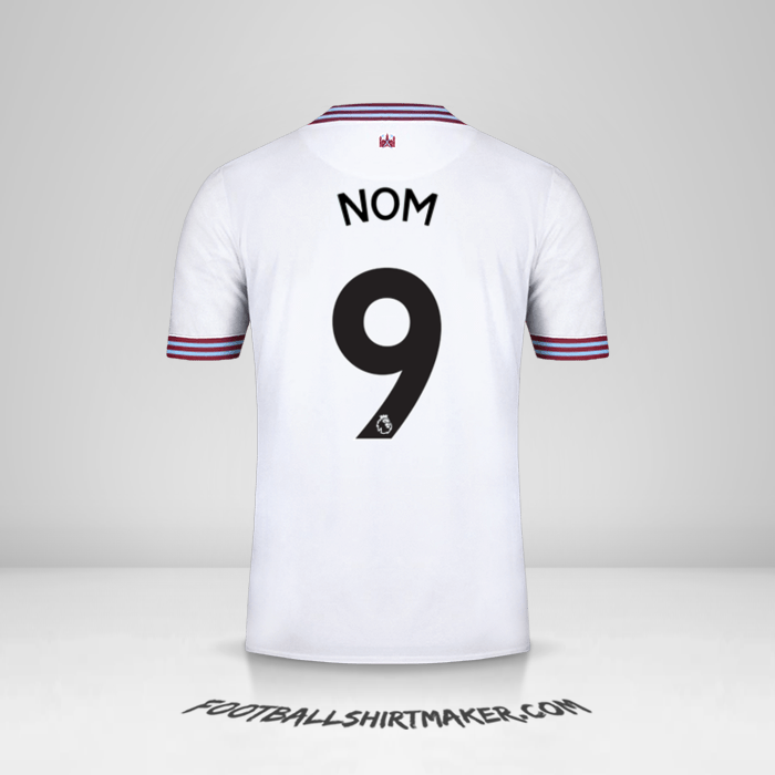 Maillot West Ham United FC 2019/20 Extérieur -  nom - 9