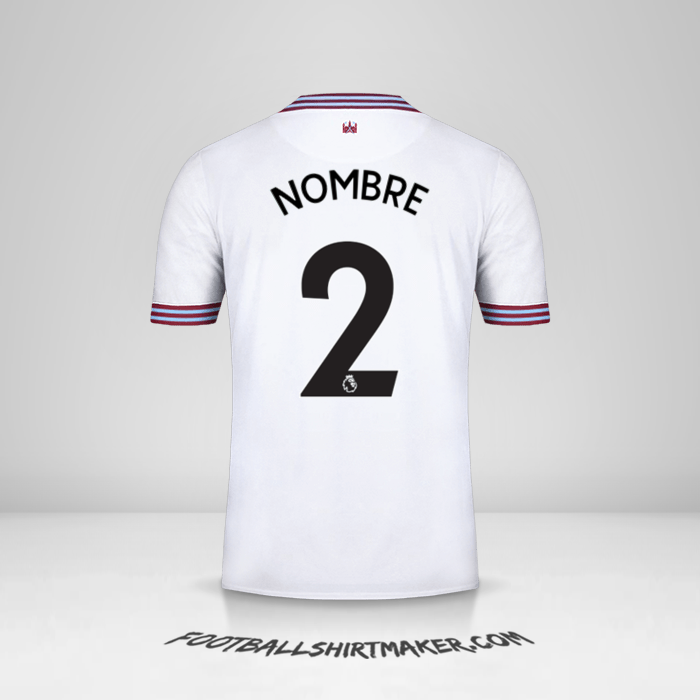 Jersey West Ham United FC 2019/20 Visita -  nombre - 2