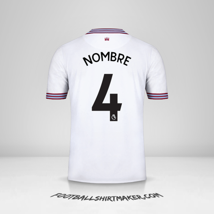 Camiseta West Ham United FC 2019/20 Visita -  nombre - 4