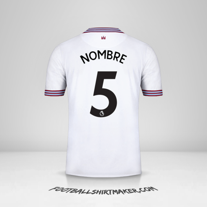 Camiseta West Ham United FC 2019/20 Visita -  nombre - 5