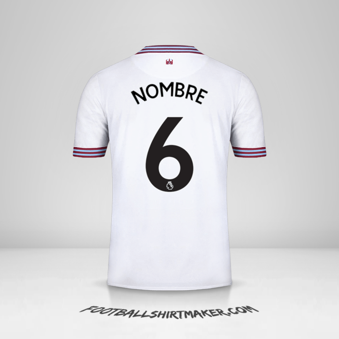 Jersey West Ham United FC 2019/20 Visita -  nombre - 6