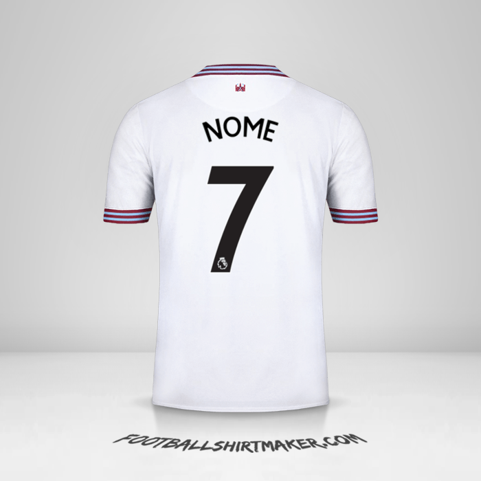 Maglia West Ham United FC 2019/20 Seconda -  nome - 7