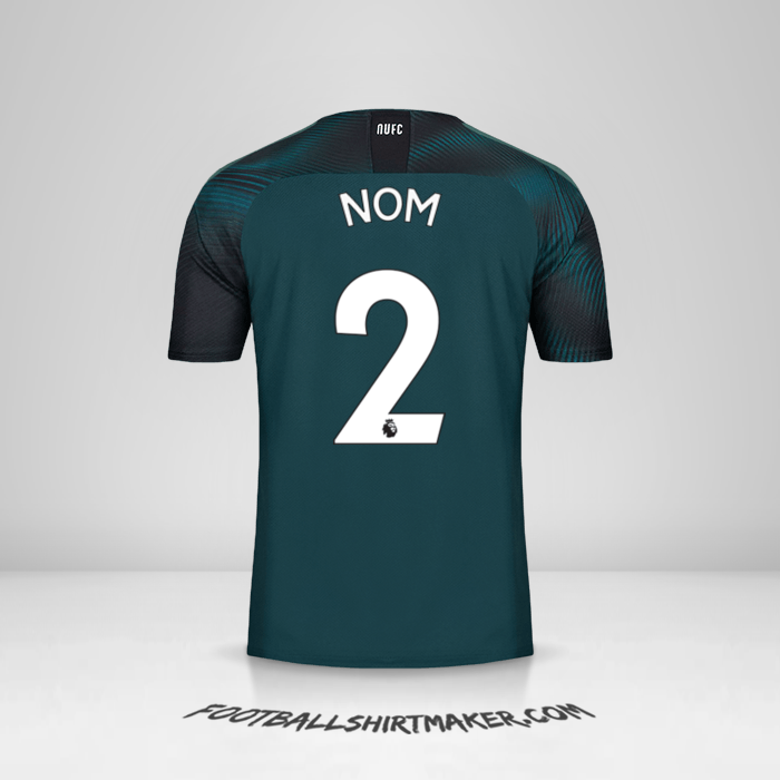 Maillot Newcastle United FC 2019/20 Extérieur -  nom - 2