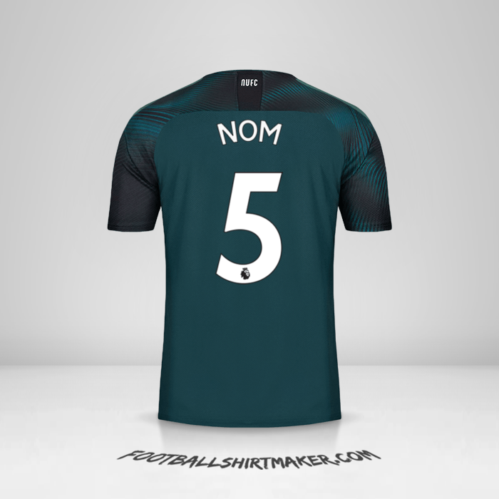 Maillot Newcastle United FC 2019/20 Extérieur -  nom - 5
