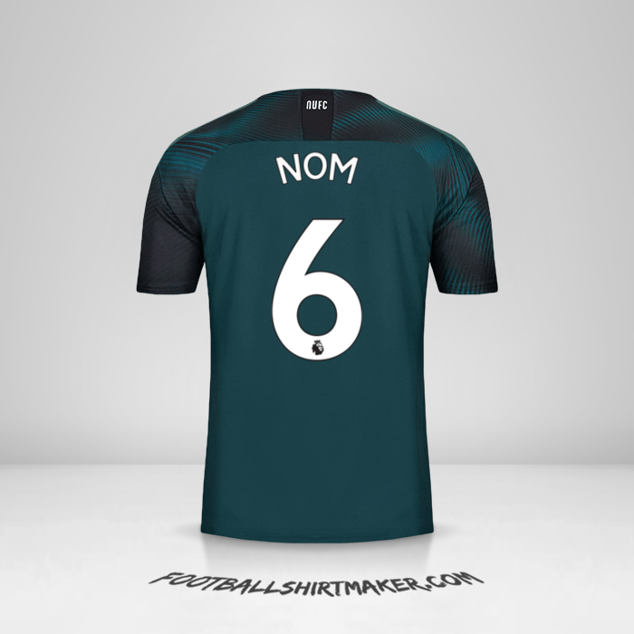 Maillot Newcastle United FC 2019/20 Extérieur -  nom - 6