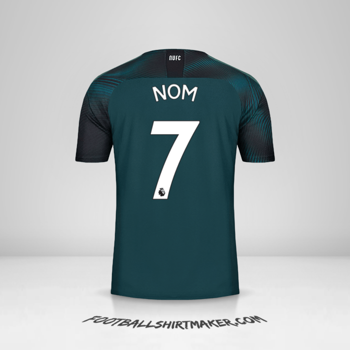 Maillot Newcastle United FC 2019/20 Extérieur -  nom - 7