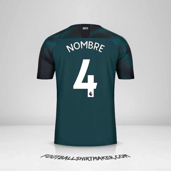 Camiseta Newcastle United FC 2019/20 Visita -  nombre - 4