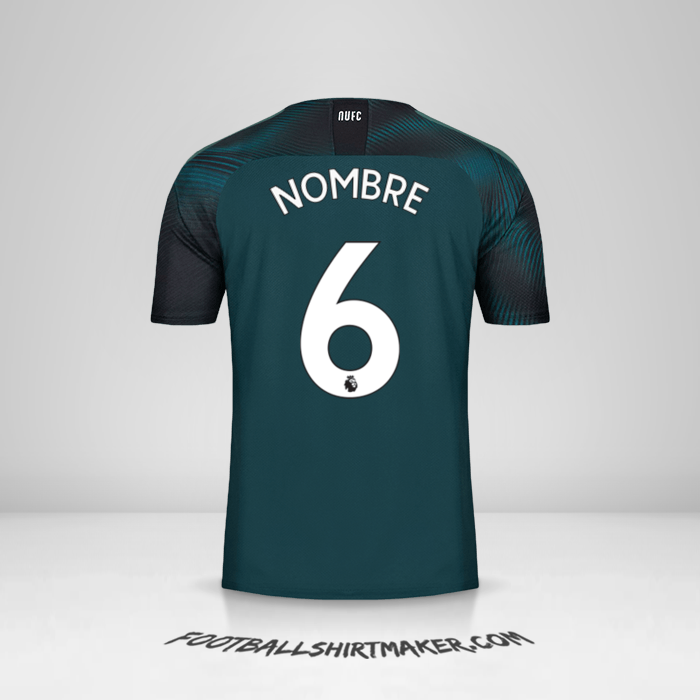 Jersey Newcastle United FC 2019/20 Visita -  nombre - 6