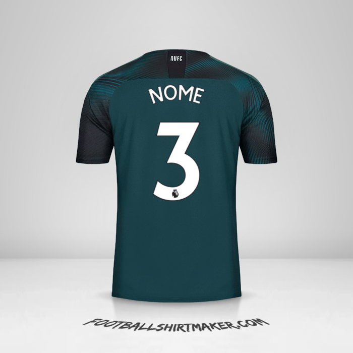 Maglia Newcastle United FC 2019/20 Seconda -  nome - 3