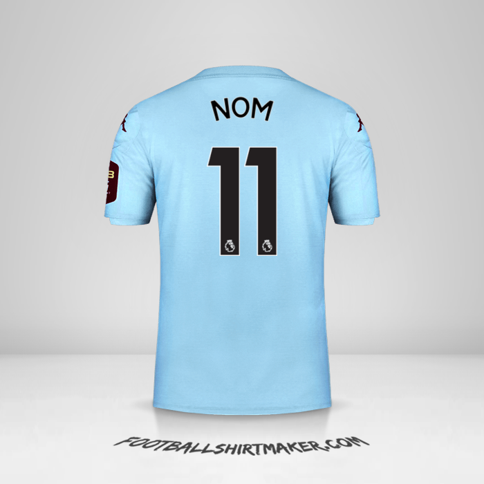 Maillot Aston Villa FC 2019/20 Extérieur -  nom - 11
