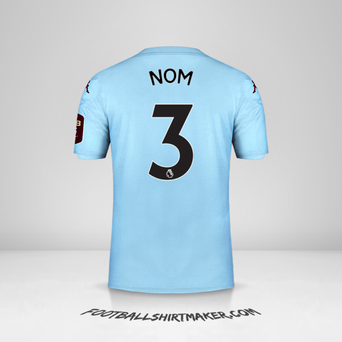 Maillot Aston Villa FC 2019/20 Extérieur -  nom - 3