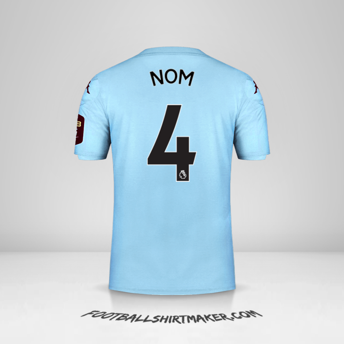 Maillot Aston Villa FC 2019/20 Extérieur -  nom - 4