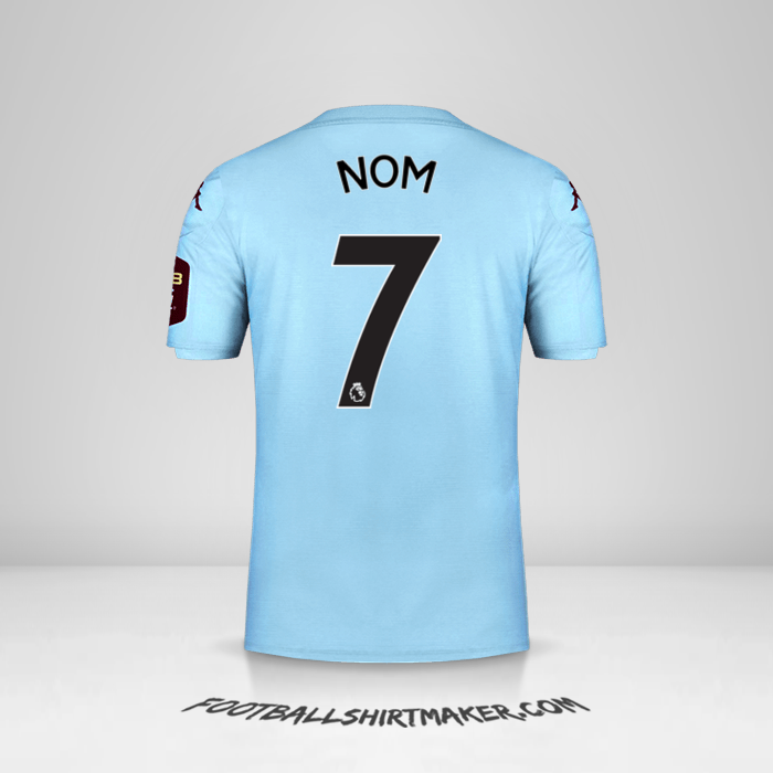 Maillot Aston Villa FC 2019/20 Extérieur -  nom - 7