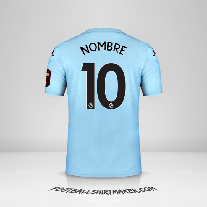 Camiseta Aston Villa FC 2019/20 Visita -  nombre - 10