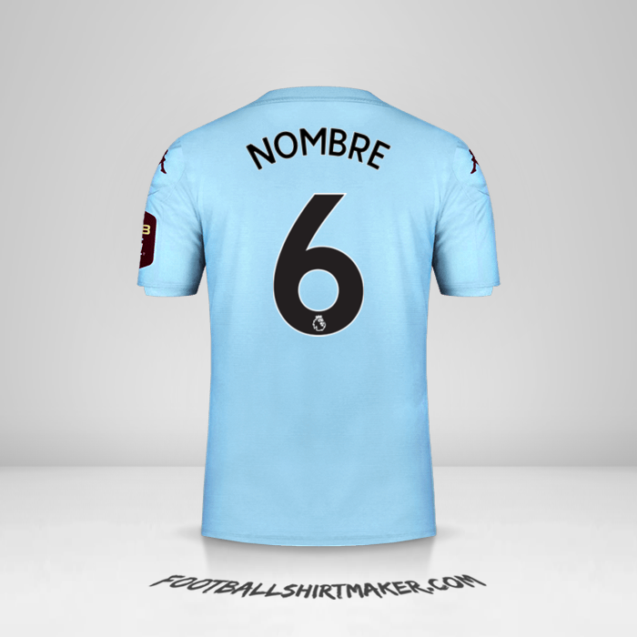 Jersey Aston Villa FC 2019/20 Visita -  nombre - 6