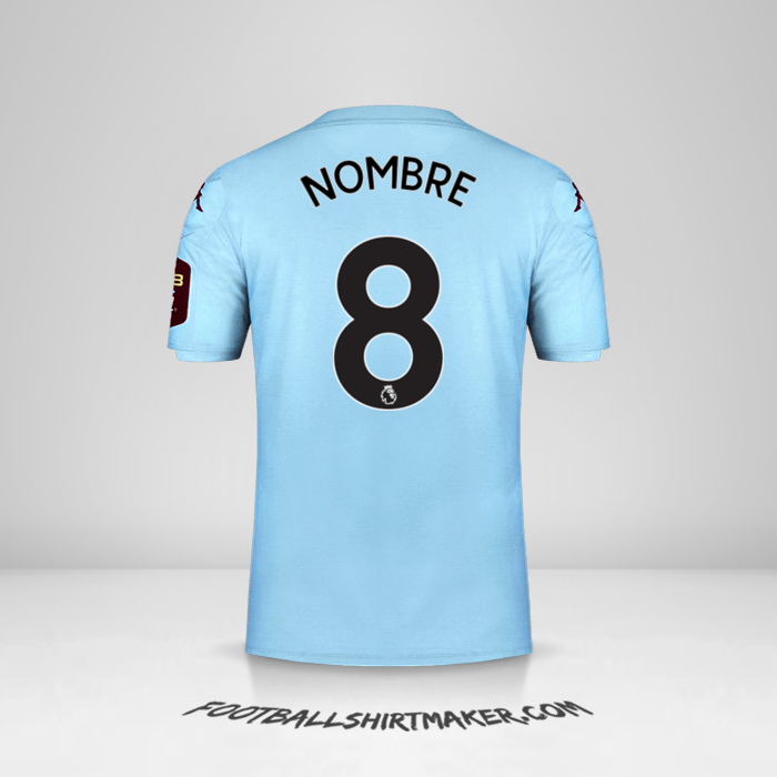 Jersey Aston Villa FC 2019/20 Visita -  nombre - 8