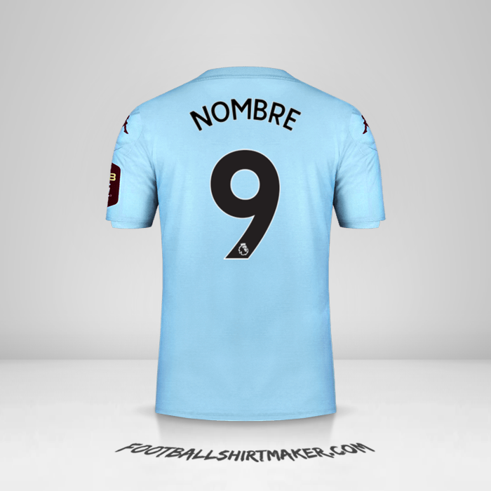Jersey Aston Villa FC 2019/20 Visita -  nombre - 9
