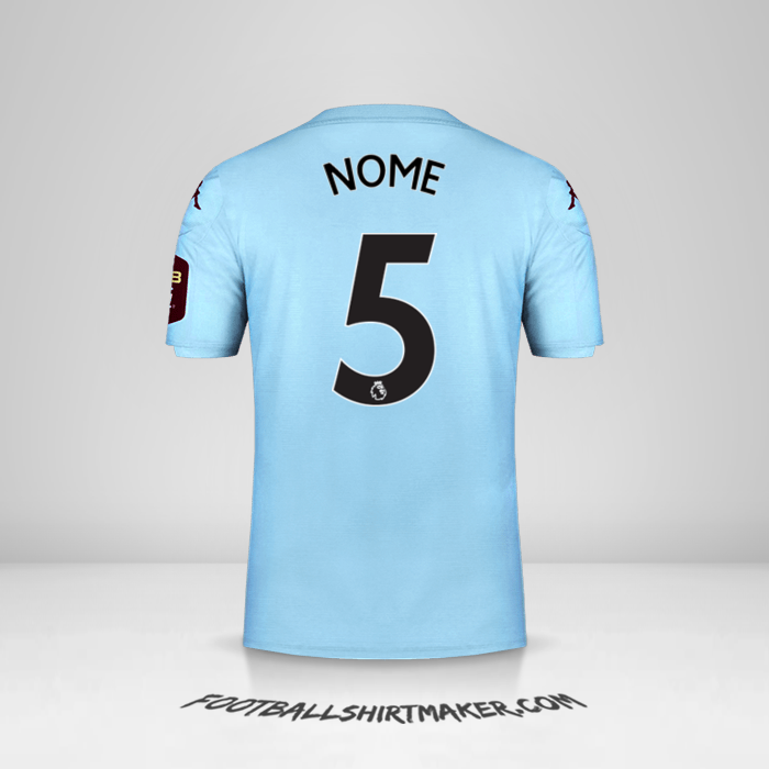 Maglia Aston Villa FC 2019/20 Seconda -  nome - 5