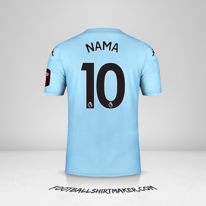 Jersey Aston Villa FC 2019/20 Alternatif -  nama - 10