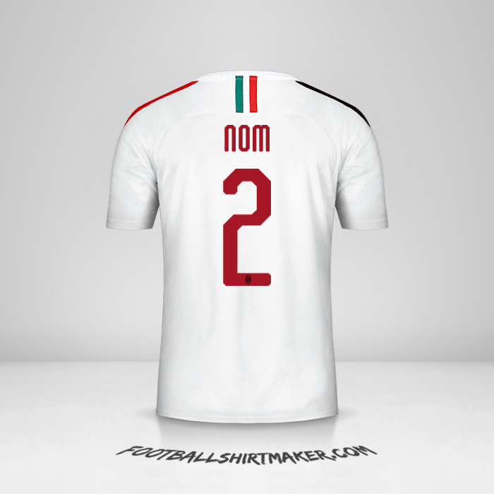 Maillot AC Milan 2019/20 Extérieur -  nom - 2