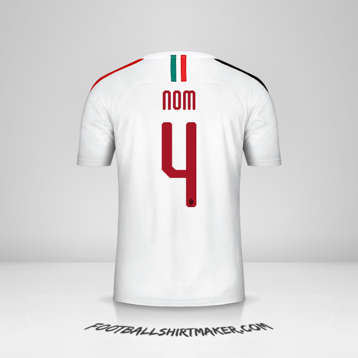 Maillot AC Milan 2019/20 Extérieur -  nom - 4