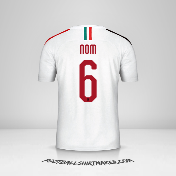 Maillot AC Milan 2019/20 Extérieur -  nom - 6