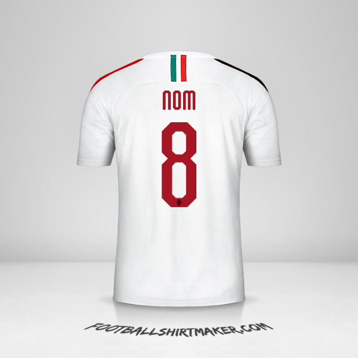 Maillot AC Milan 2019/20 Extérieur -  nom - 8
