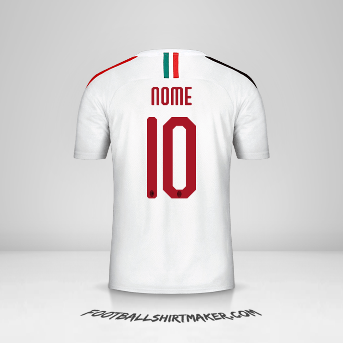 Maglia AC Milan 2019/20 Seconda -  nome - 10