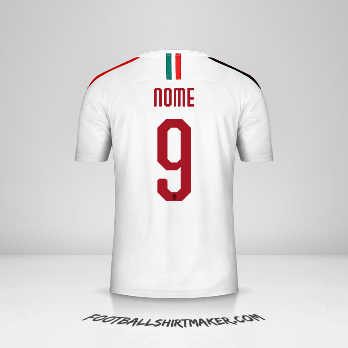 Maglia AC Milan 2019/20 Seconda -  nome - 9