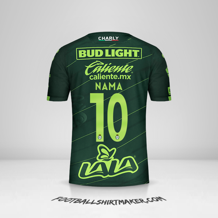 Jersey Santos Laguna 2019/20 Alternatif -  nama - 10