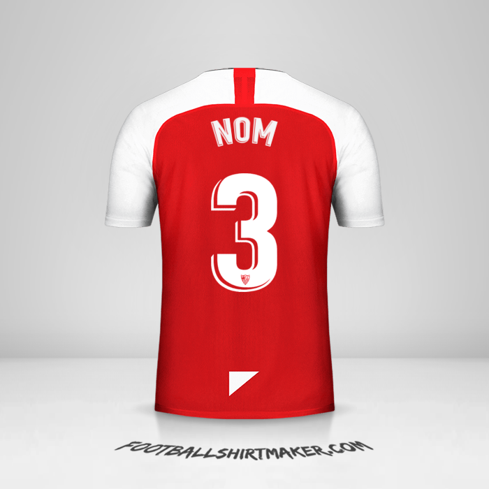 Maillot Sevilla FC 2019/2020 Extérieur -  nom - 3