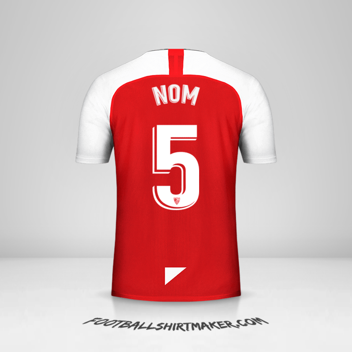 Maillot Sevilla FC 2019/2020 Extérieur -  nom - 5