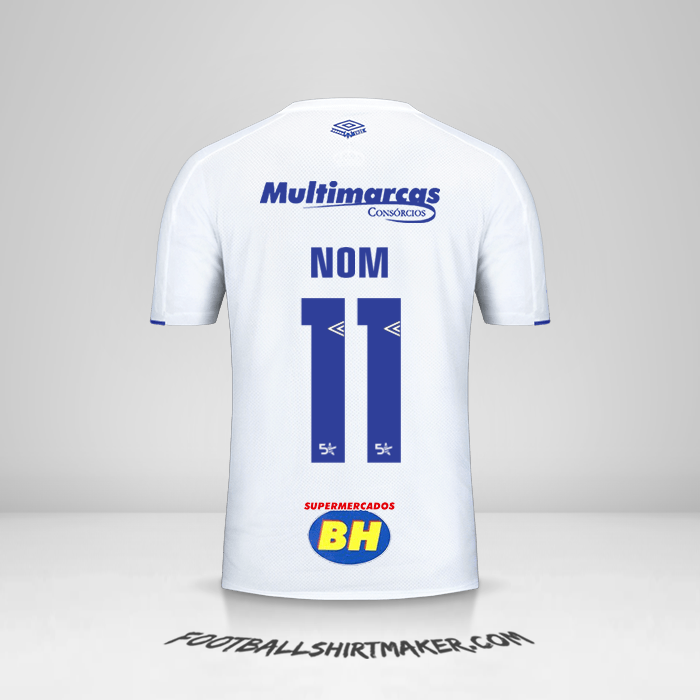 Maillot Cruzeiro 2019/20 Extérieur -  nom - 11