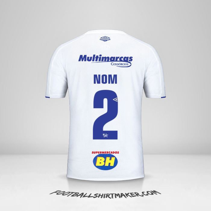 Maillot Cruzeiro 2019/20 Extérieur -  nom - 2