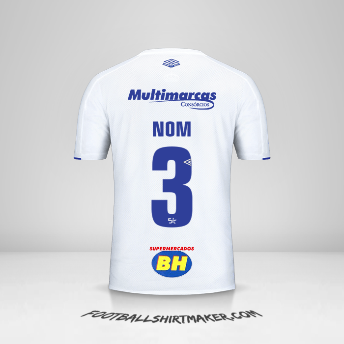 Maillot Cruzeiro 2019/20 Extérieur -  nom - 3