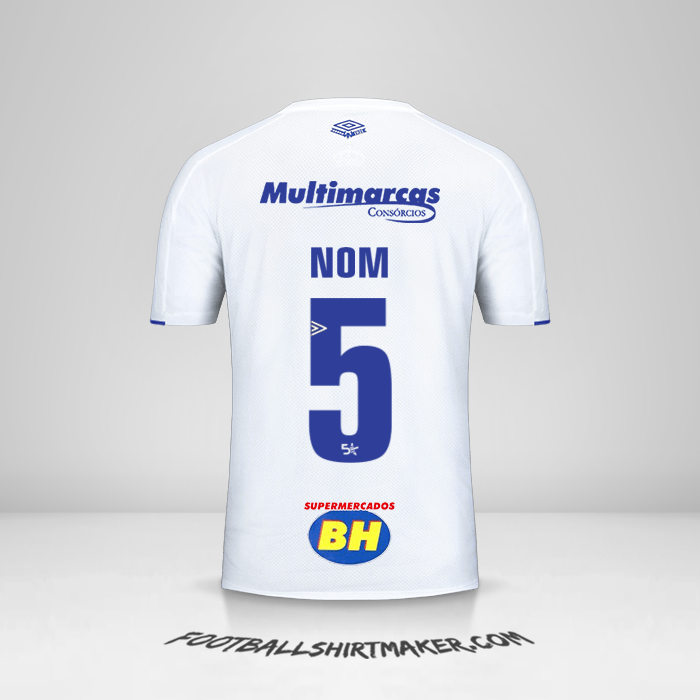 Maillot Cruzeiro 2019/20 Extérieur -  nom - 5