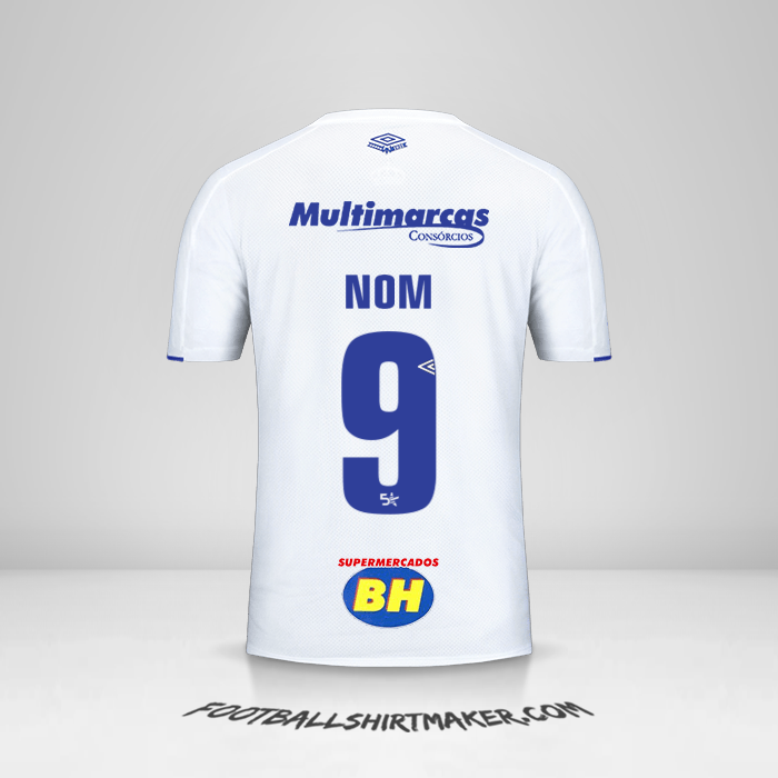Maillot Cruzeiro 2019/20 Extérieur -  nom - 9