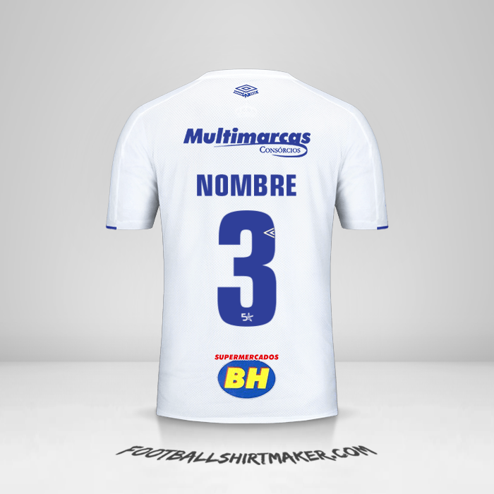 Jersey Cruzeiro 2019/20 Visita -  nombre - 3
