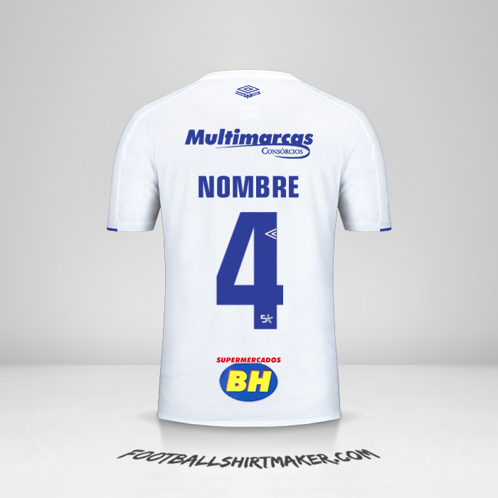 Jersey Cruzeiro 2019/20 Visita -  nombre - 4