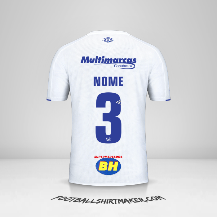 Camisola Cruzeiro 2019/20 Alternativa -  nome - 3