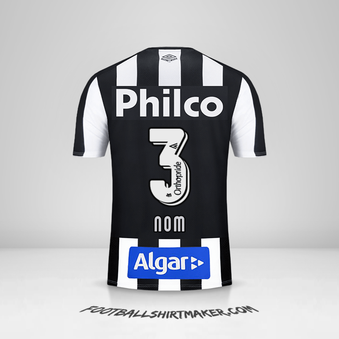 Maillot Santos FC 2019 Extérieur -  nom - 3