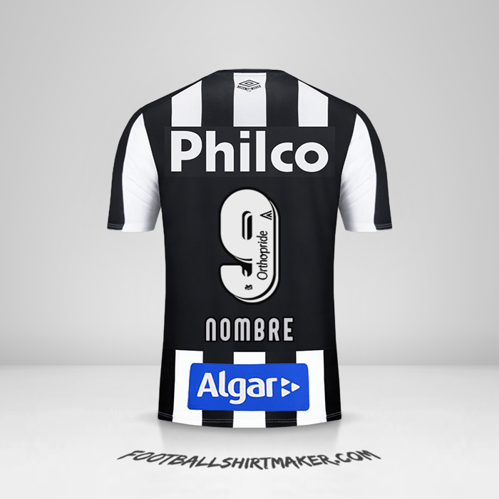Camiseta Santos FC 2019 Visita -  nombre - 9