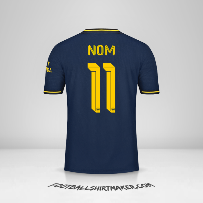 Maillot Arsenal Cup 2019/20 Troisième -  nom - 11