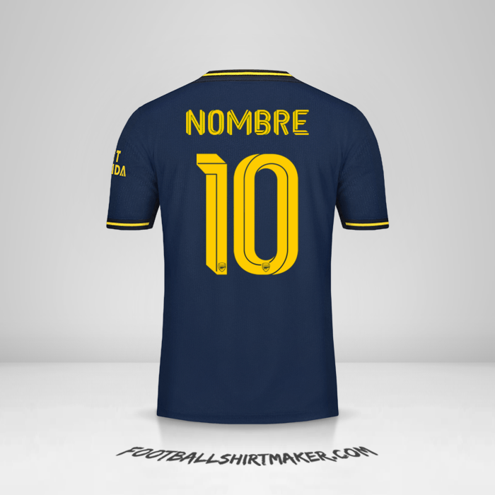 Jersey Arsenal Cup 2019/20 Tercera -  nombre - 10