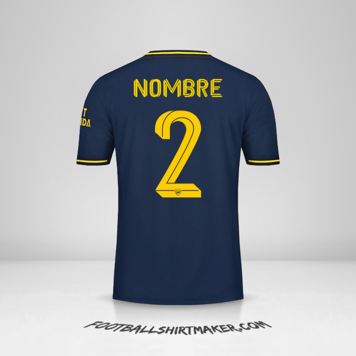 Jersey Arsenal Cup 2019/20 Tercera -  nombre - 2