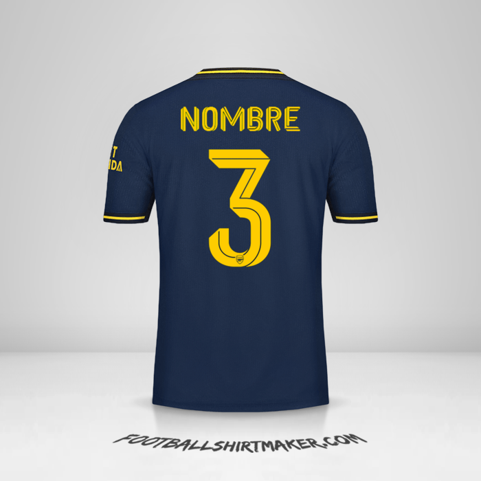 Jersey Arsenal Cup 2019/20 Tercera -  nombre - 3