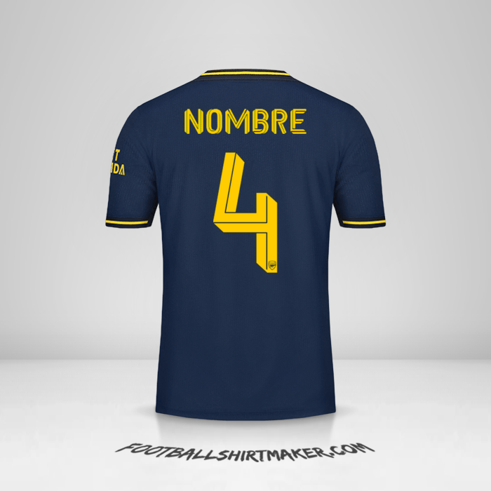 Jersey Arsenal Cup 2019/20 Tercera -  nombre - 4